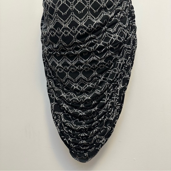 Leota Black and White Chain Maternity Dress - Picture 7 of 10